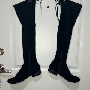 👢 Chic Target Suede Above the Knee Black Boots - 8.5 👢
